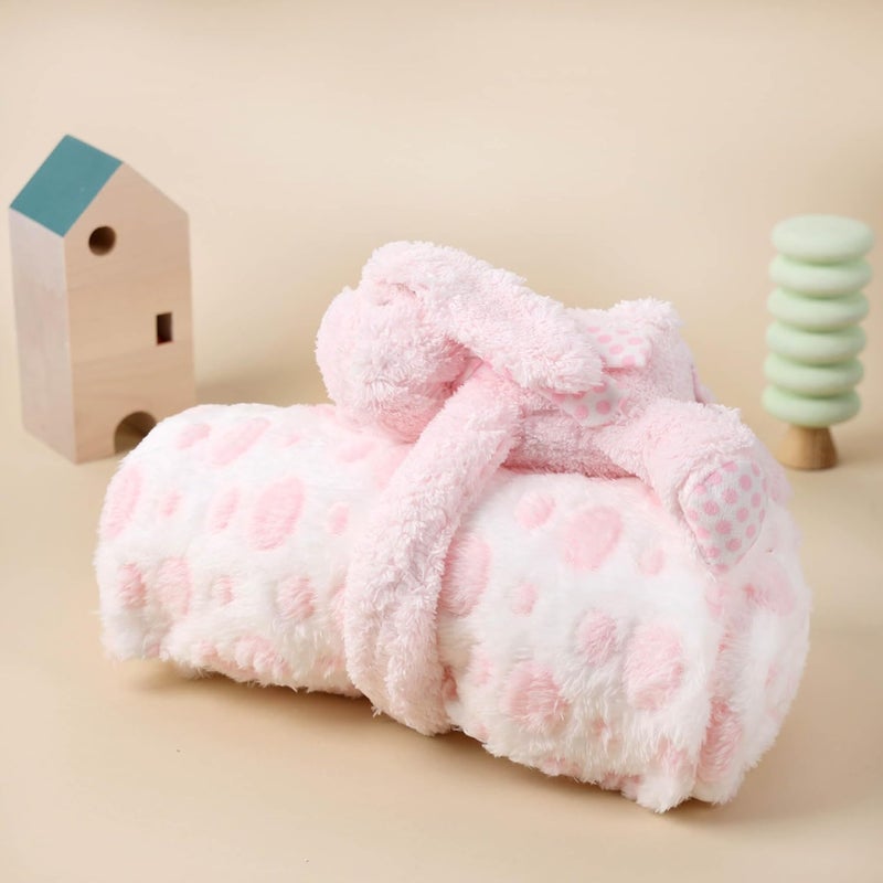 KICKS & CRAWL KICKS CRAWL Cute Bunny Toy Blanket - Image 2