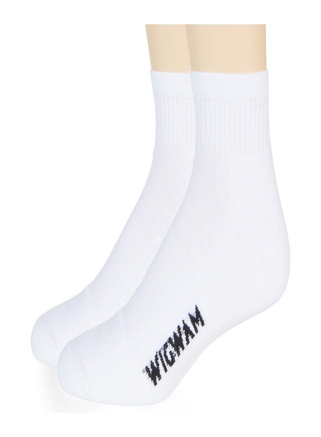 Wigwam Cool Lite Quarter Socks 2-Pack White Medium