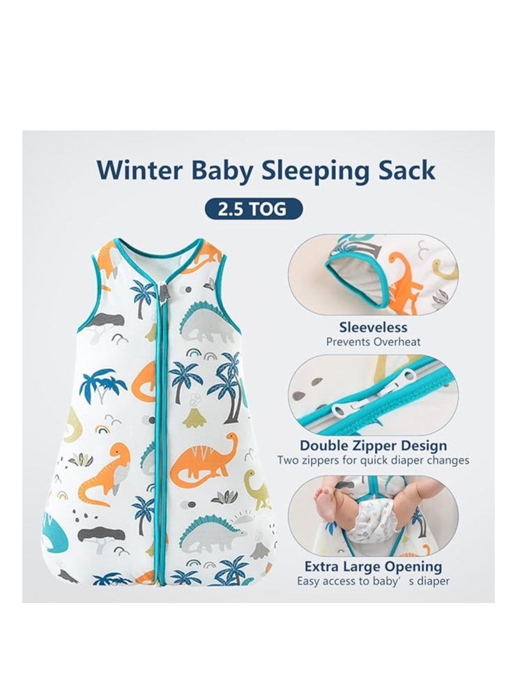 Baby sleeping bag, baby wearable blanket, 100% cotton sleeping bag, two-way zipper, suitable for boys and girls  - Image 4