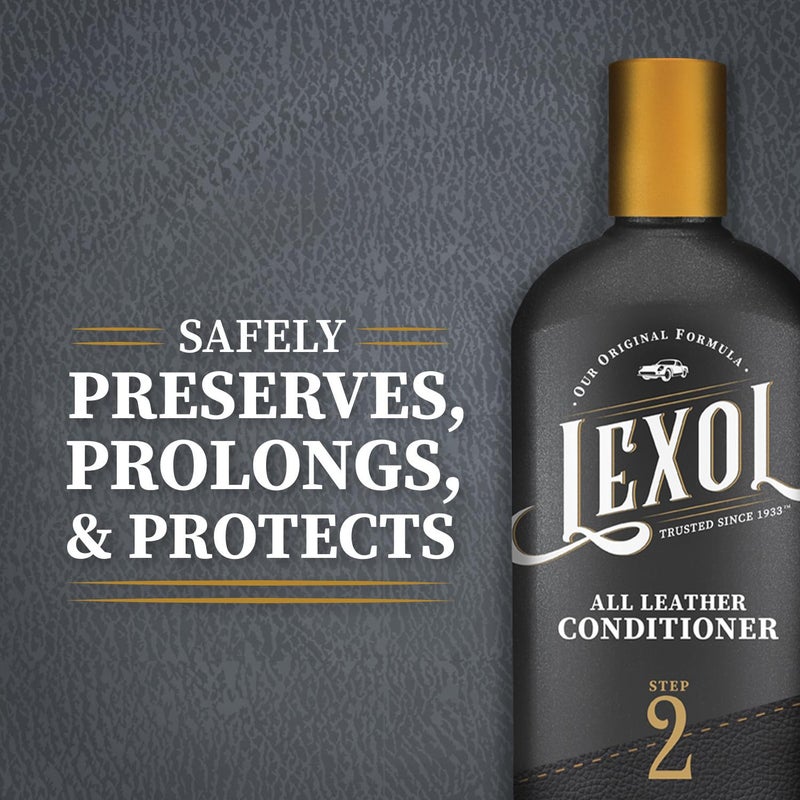 LEXOL مكيف جلدي شامل من ليكسول لمقاعد السيارات والديكورات الداخلية، الأرائك والأثاث، الأحذية والأحذية الطويلة، الحقائب والسترات، قفازات البيسبول وأحزمة الخيل، والمزيد، زجاجة سعة 16.9 أونصة (الخطوة 2 من 2) - Image 2