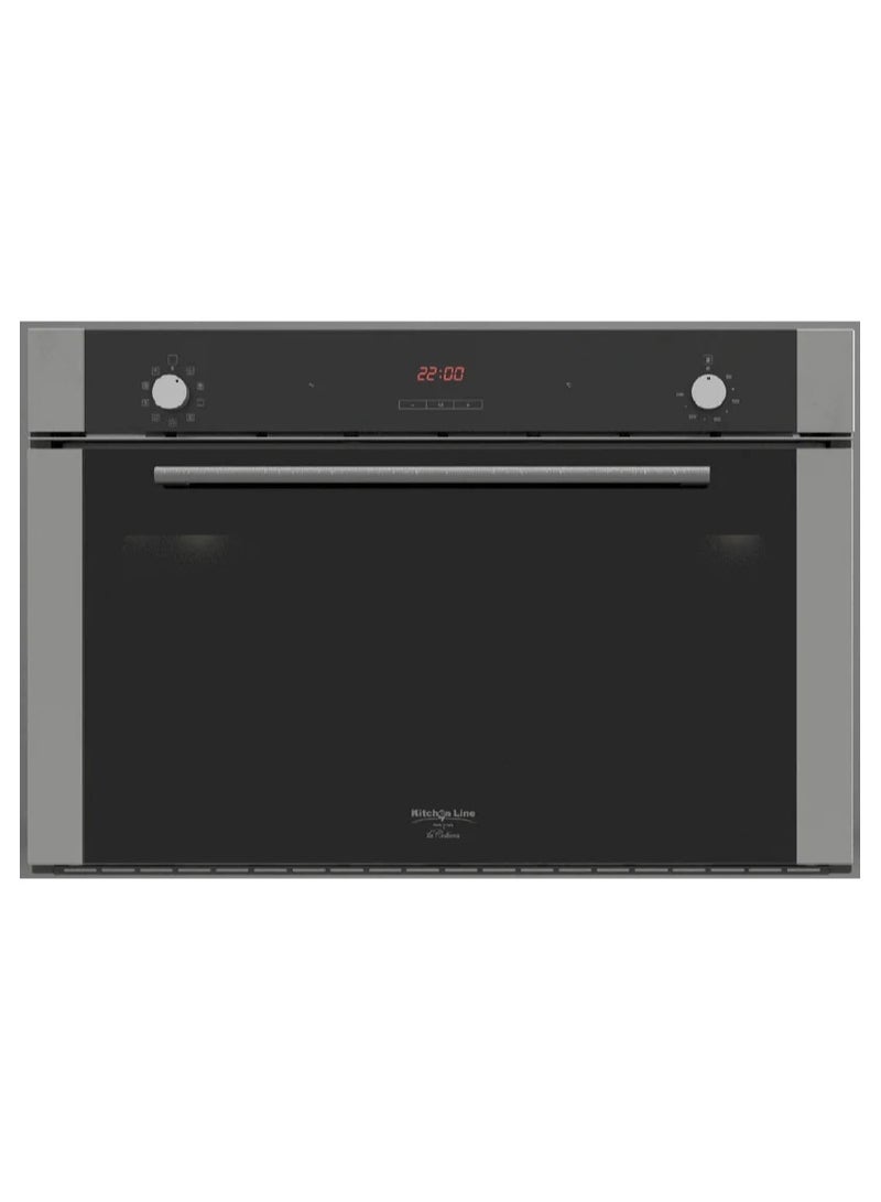 kitchen Line Kitchen Line 90cm Black Digital Electric Oven with 2 Fans 
