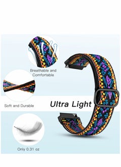 Y&D SYOSI Floral Bands Compatible with Samsung Active 2 Watch Band 40mm, Adjustable 20mm Stretchy Loop Strap  - Image 2