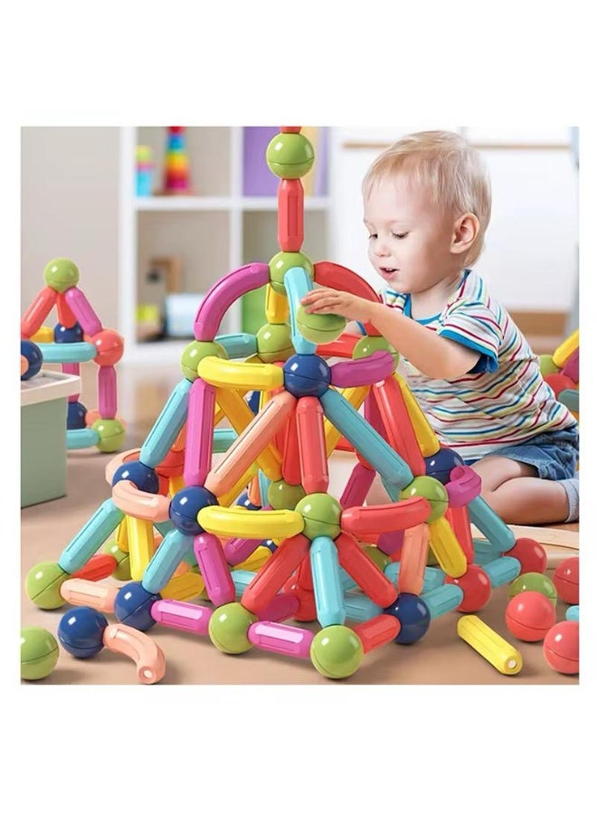 DEHKAH 84PCS Magnetic Sticks Building Puzzle | STEM Educational Toy for Kids | Creative Construction Set - Image 3