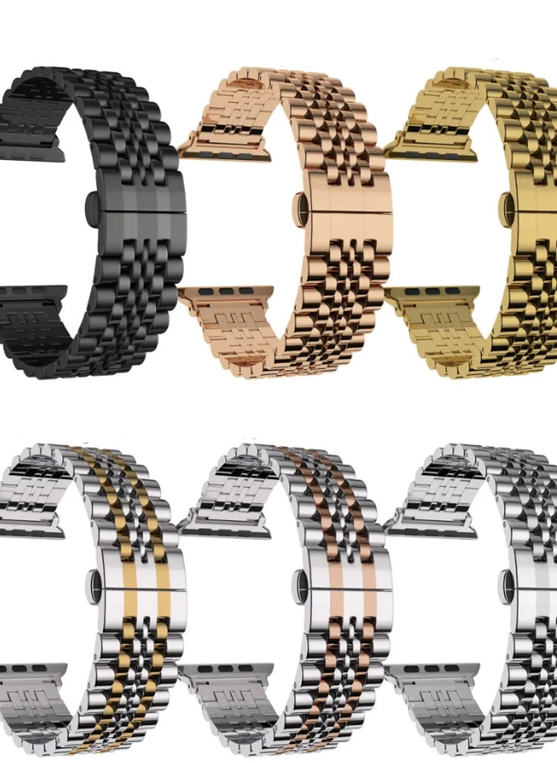 ديفيا Stainless Steel Link Watch Band 38/40mm - Rose Gold  - Image 2