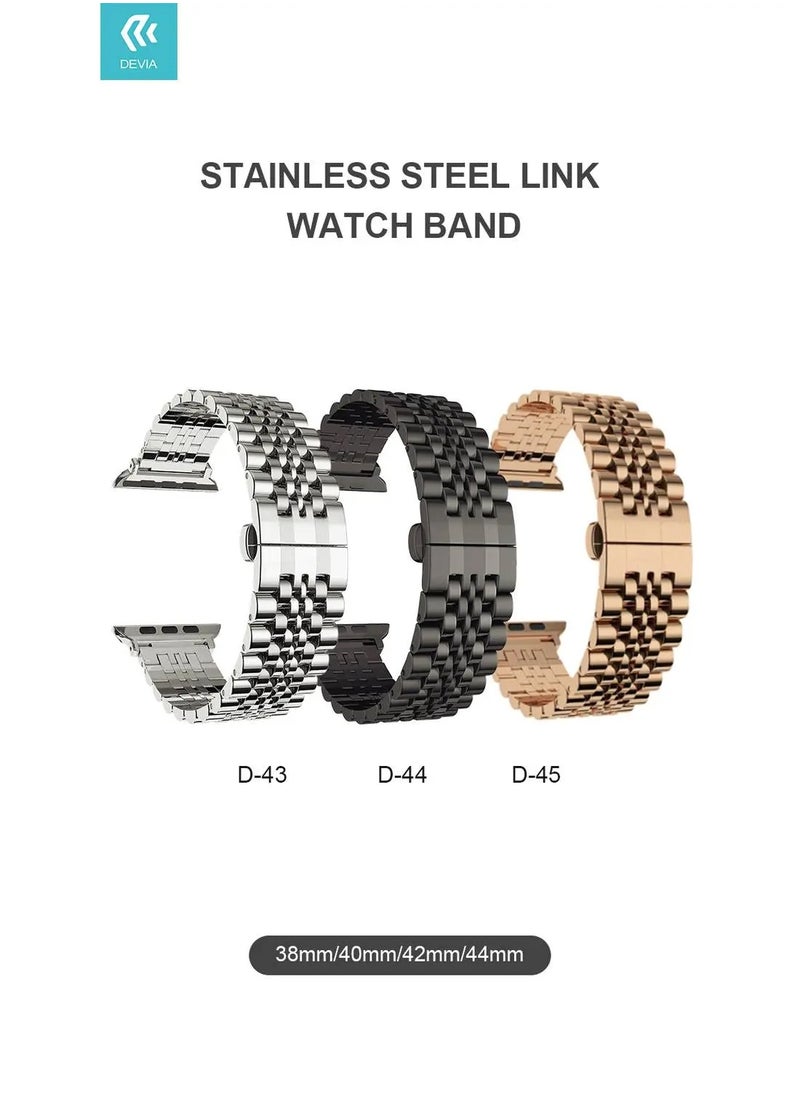 ديفيا Stainless Steel Link Watch Band 38/40mm - Rose Gold  - Image 3