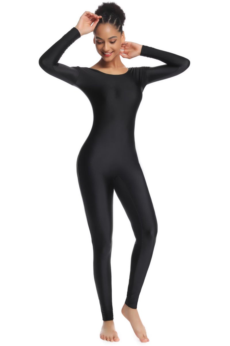 OVIGILY Women's Long Sleeve Unitard Dance Costume Spandex Full Body Suits One Piece Jumpsuits - Image 2