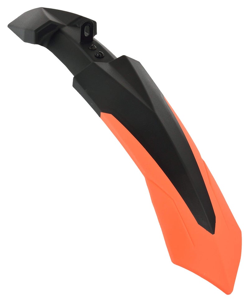Dark Horse® Bicycle Dual Tone Front & Rear Mudguard with Unbreakable Plastic Clamp, Black-Orange - Image 5