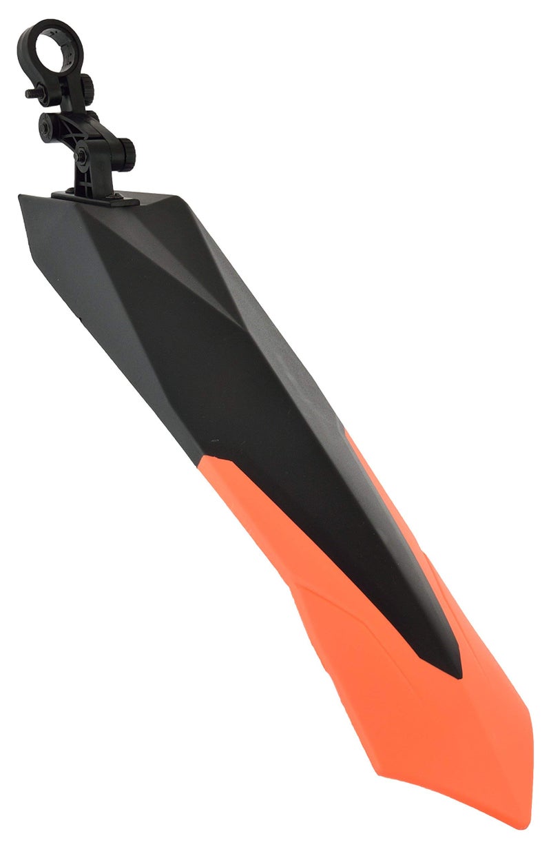 Dark Horse® Bicycle Dual Tone Front & Rear Mudguard with Unbreakable Plastic Clamp, Black-Orange - Image 2