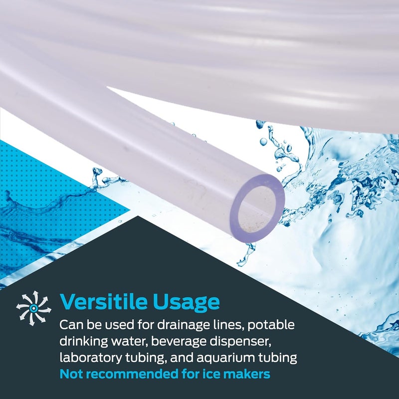 EZFLO 0.17 Inch ID (1/4 Inch OD) PVC Clear Vinyl Tubing, 10 Foot Length, 98615 (Pack of 4) - Image 3