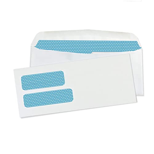 Aimoh #9 Double Window Security Business Mailing Envelopes for Invoices, Statements and Legal Documents - GUMMED Closure, Security Tinted - Size 3-7/8 x 8-7/8 - White - 24 LB - 500 Count (30129) - Image 5