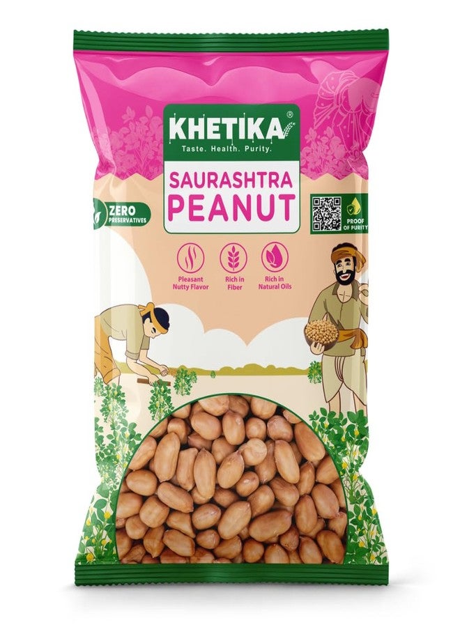Khetika Peanuts 1Kg | Ground Nut Raw, Groundnut, Raw Peanuts, Moongfali, Unpolished, Rich in Protien & Fiber, Naturale (Pallilu) - Image 1