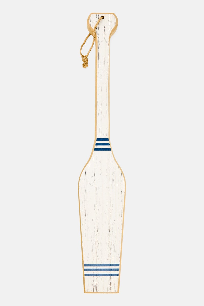 Muy Mucho Wooden Decorative Paddle, White Combo  - Image 1