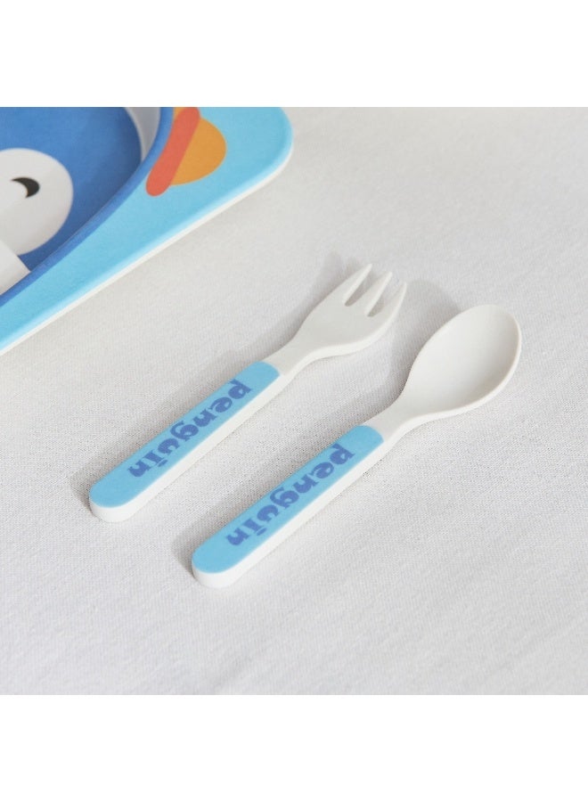 Home Box Penguin 5-Piece Bamboo Dinner Set 21.3 x 21.3 cm  - Image 4
