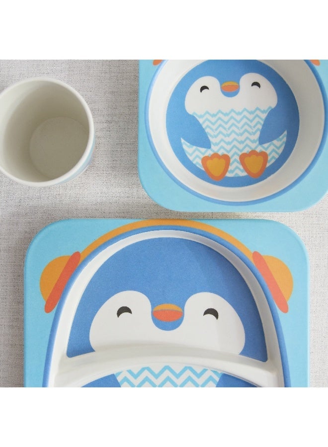 Home Box Penguin 5-Piece Bamboo Dinner Set 21.3 x 21.3 cm  - Image 2