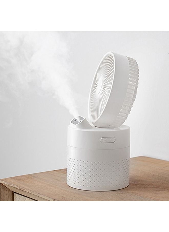 Shuer - 3-Speeds 2-in-1 Desktop Fan Spray Humidifier 950ml 14.8W 4000mAh GXZ-JF01 White - Image 1