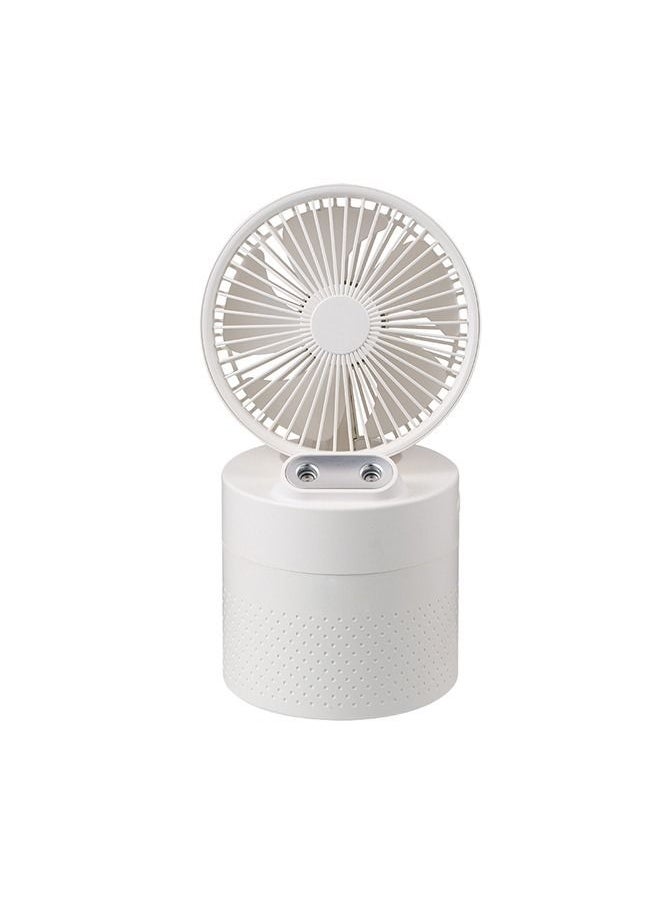 Shuer - 3-Speeds 2-in-1 Desktop Fan Spray Humidifier 950ml 14.8W 4000mAh GXZ-JF01 White - Image 1