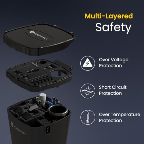 Portronics 200W Car Power One with 30W Type-C PD,12V Car Plug Power Cord,18W USB Port, AC Socket, Cigarette Lighter Slot, LED Indicator, Power Button, and Cooling Fan – Compact and Durable(Black) - Image 4