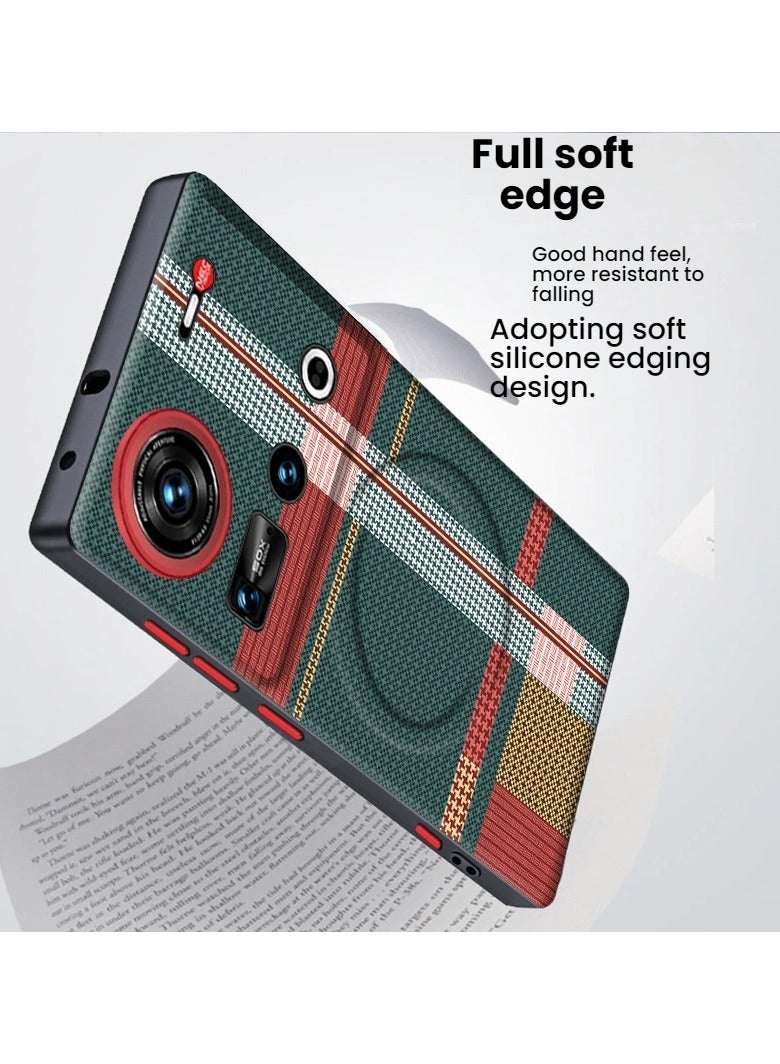 general Suitable for Nubia Z70S Ultra, strong magnetic suction + four corners of the airbag + lens height protection, light luxury texture and hardcore protection at the same time. - Image 2