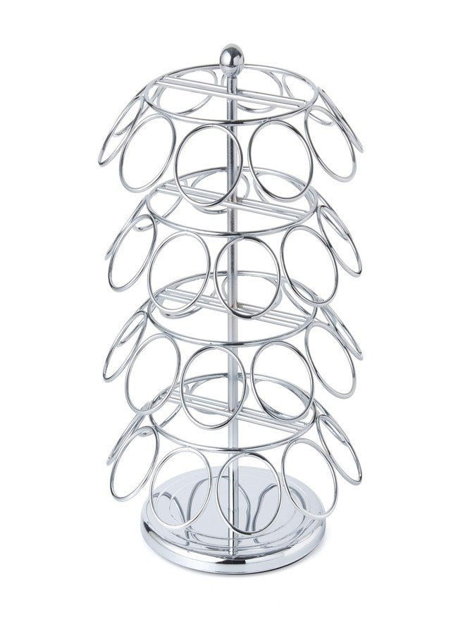 Nifty Solutions Nifty K Cup Holder – Compatible with K-Cups, Coffee Pod Carousel | 40 K Cup Holder, Spins 360-Degrees, Lazy Susan Platform, Modern Chrome Design, Home or Office Kitchen Counter Organizer - Image 2