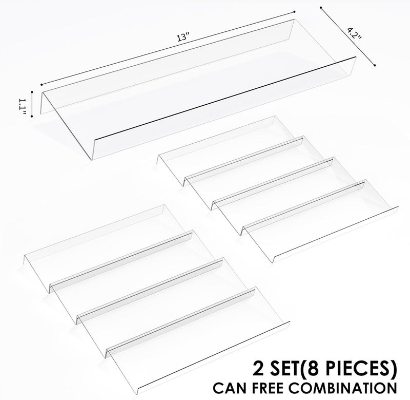Jadehom Spice Drawer Organizer, 4 Tier Clear Acrylic Expandable From 13" to 26" Seasoning Jars Drawer Insert, Kitchen Drawer Spice Rack Tray for Cabinet/Countertop - Image 4