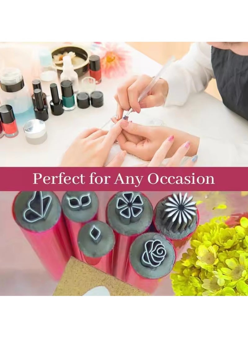Goolsky Nail Art Stamp Pen Floral Butterfly Nail Art Stamper Kit with Diy Designs for Women Girls Nail Stamping Plates Tools for Art - Image 2