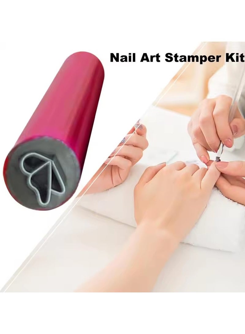 Goolsky Nail Art Stamp Pen Floral Butterfly Nail Art Stamper Kit with Diy Designs for Women Girls Nail Stamping Plates Tools for Art - Image 3