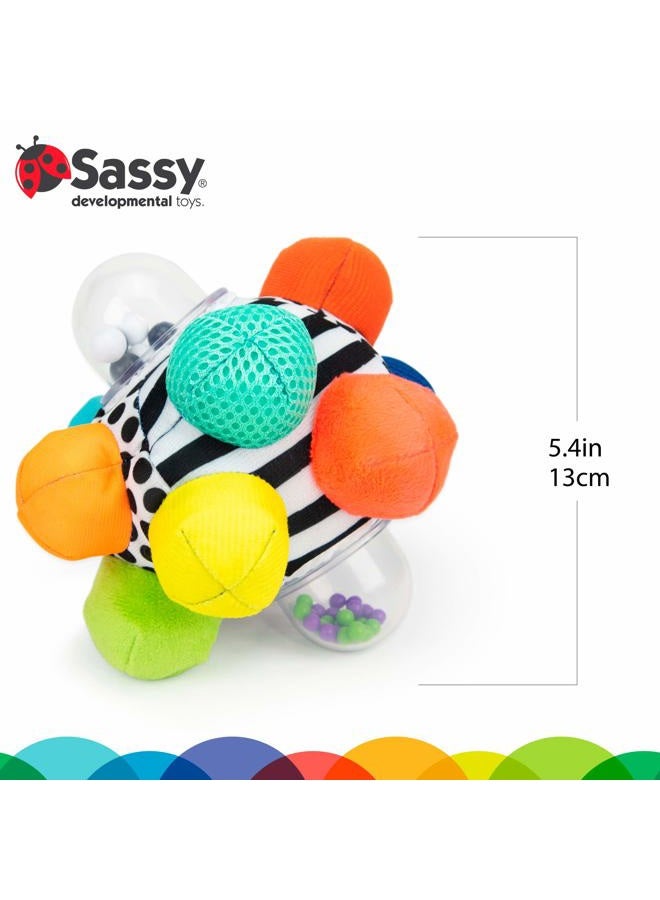 Sassy Developmental Bumpy Ball | High Contrast Colors And Patterns | Easy To Grasp Bumps Help Develop Motor Skills - Image 5
