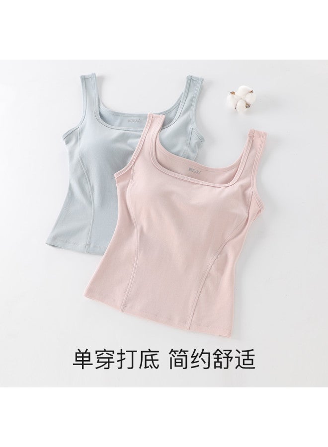 Red Bean Women'S Padded Camisole With Built-In Bra, Seamless Thin Underwear For A Slimming And Sleek Look - Image 5
