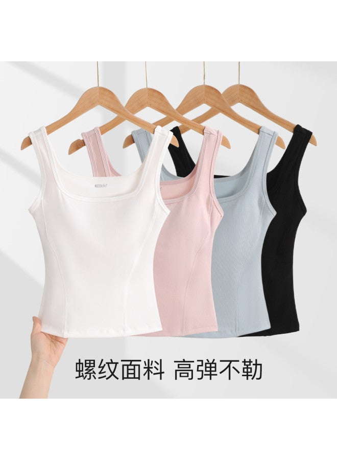 Red Bean Women'S Padded Camisole With Built-In Bra, Seamless Thin Underwear For A Slimming And Sleek Look - Image 4