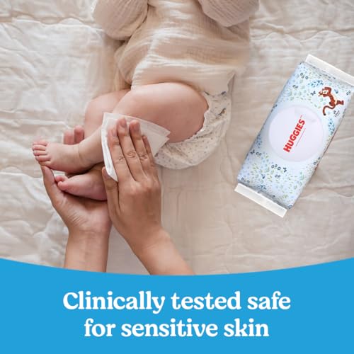 Huggies Natural Care Cucumber, Aloe and Vitamin E Baby Wipes, Hypoallergenic, Scented, 1 Flip-Top Pack (56 Wipes Total), Packaging May Vary - Image 4