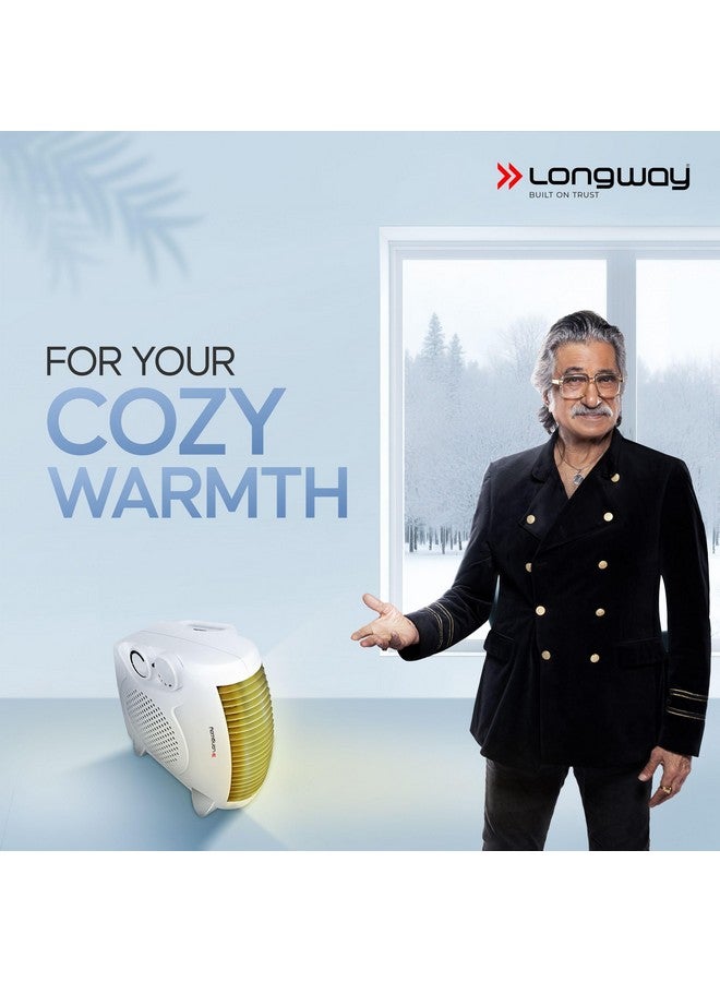 LONGWAY Longway Hot Max 2000/1000 W Fan Room Heater With ISI Approved (White)  - Image 2
