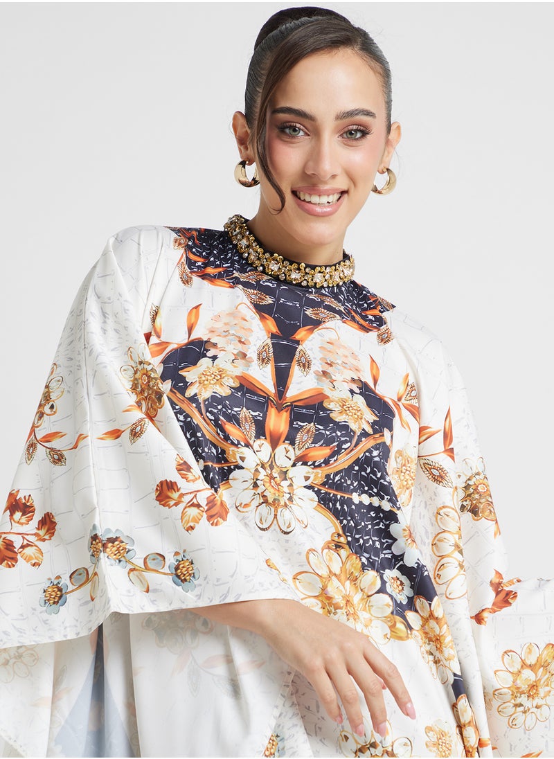 Khizana Printed Kaftan  - Image 3