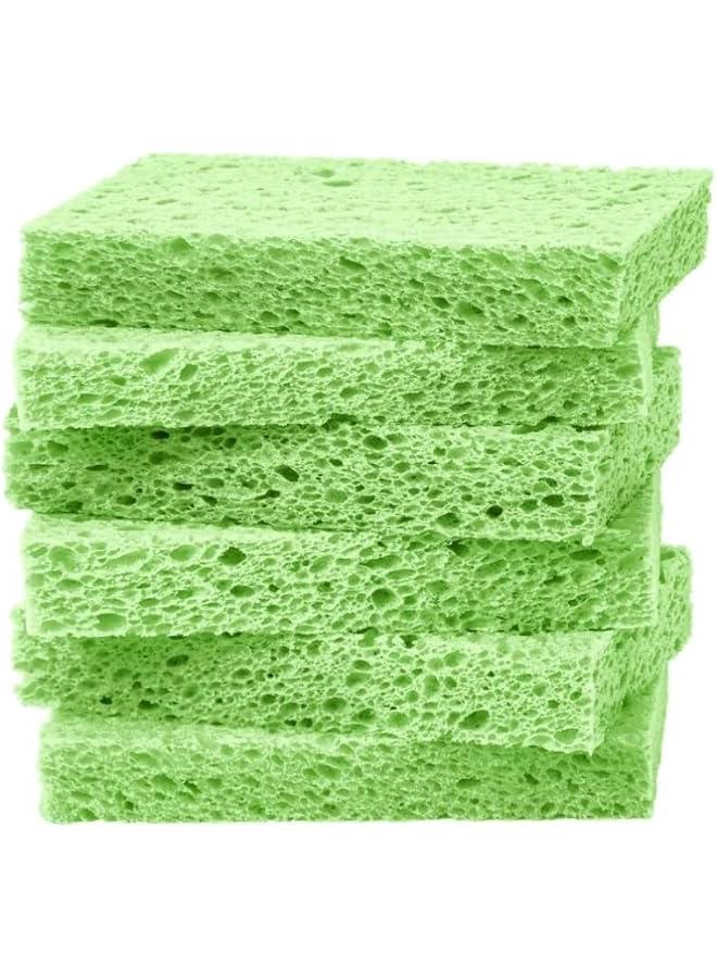 12 PCS Sponges for Dishes, Sponges Kitchen, Cleaning Sponge, Cleans Fast without Scratching, Cleaning Power for Everyday Jobs，Clean Tough Messes without Scratching Sponges Kitchen (Green) - Image 1