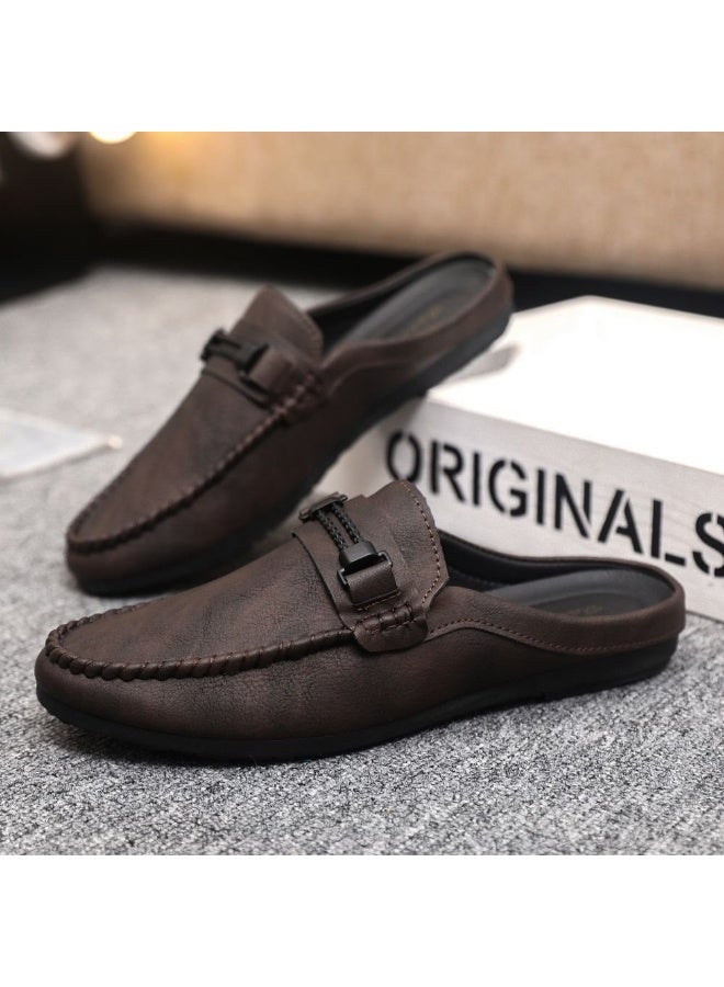 Men's PU Leather Slip-On Mule Loafers Soft Sole Casual Shoes for Daily Wear, Work, Travel and Gatherings - Image 2