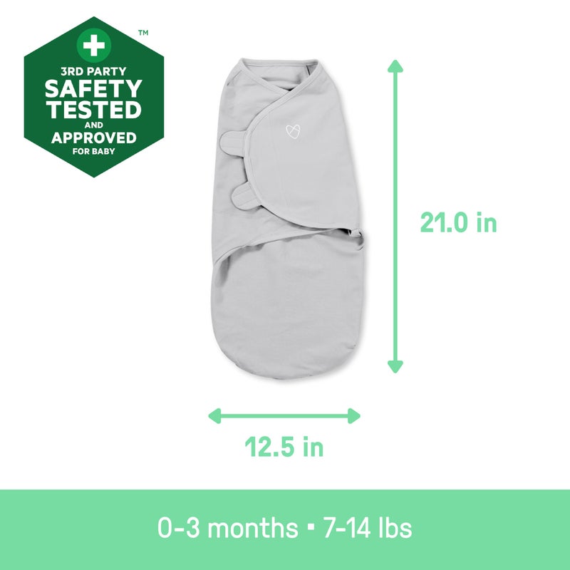 SwaddleMe سوادل مي من إنجنيويتي - سواتل سهلة التغيير بحجم صغير/متوسط، 0-3 أشهر، 7-14 رطل، عبوة 3 مع سحاب سهل التغيير - زيبرا بوتانيكال - Image 4