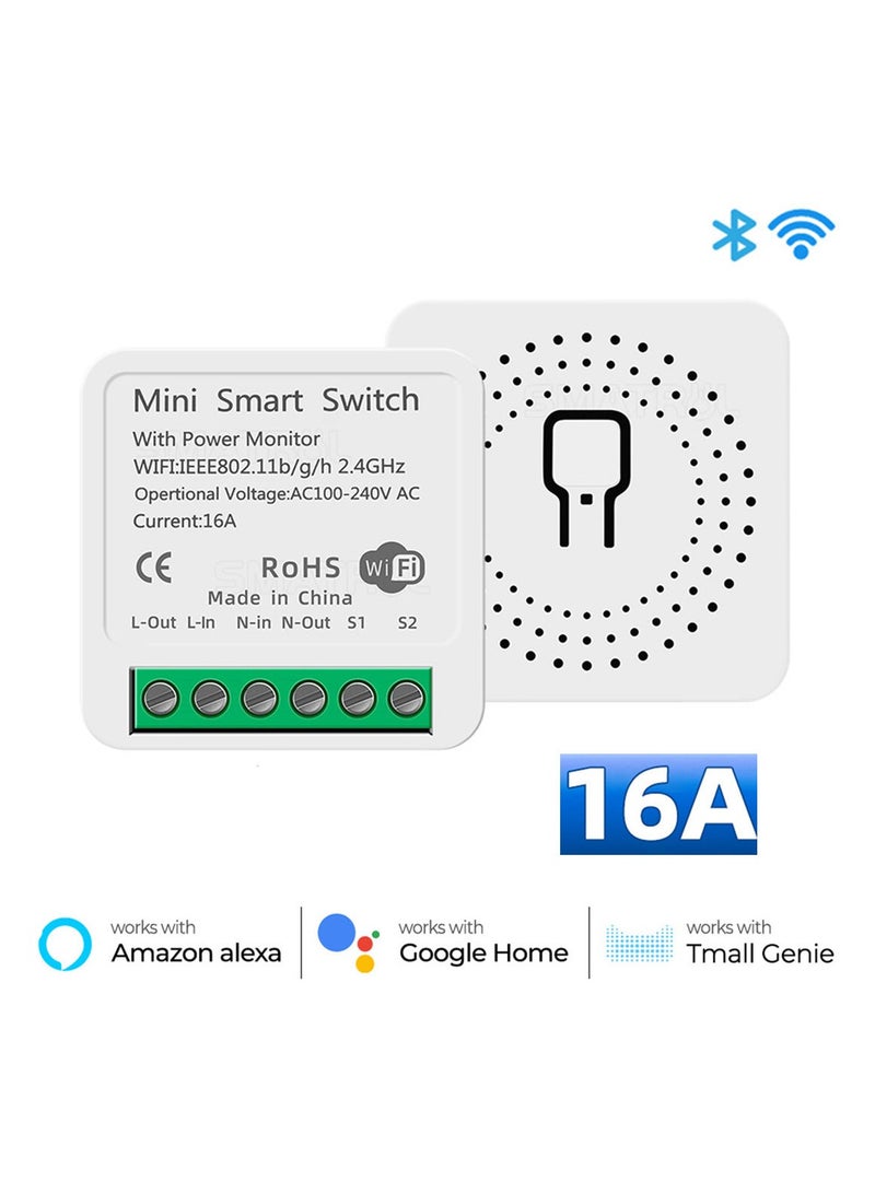 Smart home two line wifi switch with power monitor 16A  - Image 1