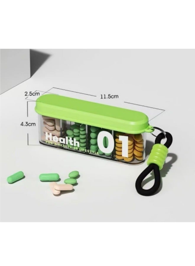 علبة حبوب محمولة للسفر مع علبة حبوبك الخضراء - Image 1