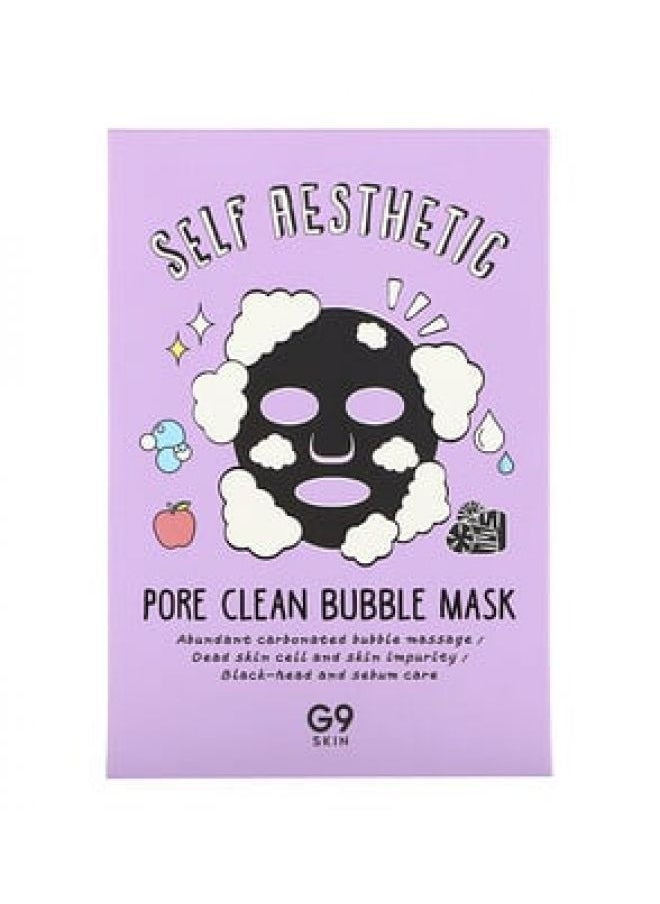 G9SKIN G9skin Self Aesthetic Pore Clean Bubble Beauty Mask 5 Sheets 0.78 fl oz (23 ml) Each 