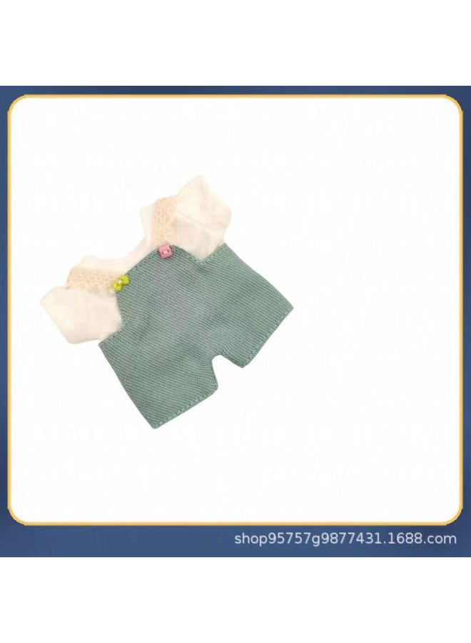Labubu Vinyl Blind Box Clothes 8cm10cm12cm15cm20cm Cotton Doll Undecided Official Doll Clothes-color:Red Overalls Jeans + White Top-height:20cm Fat Body - Image 5