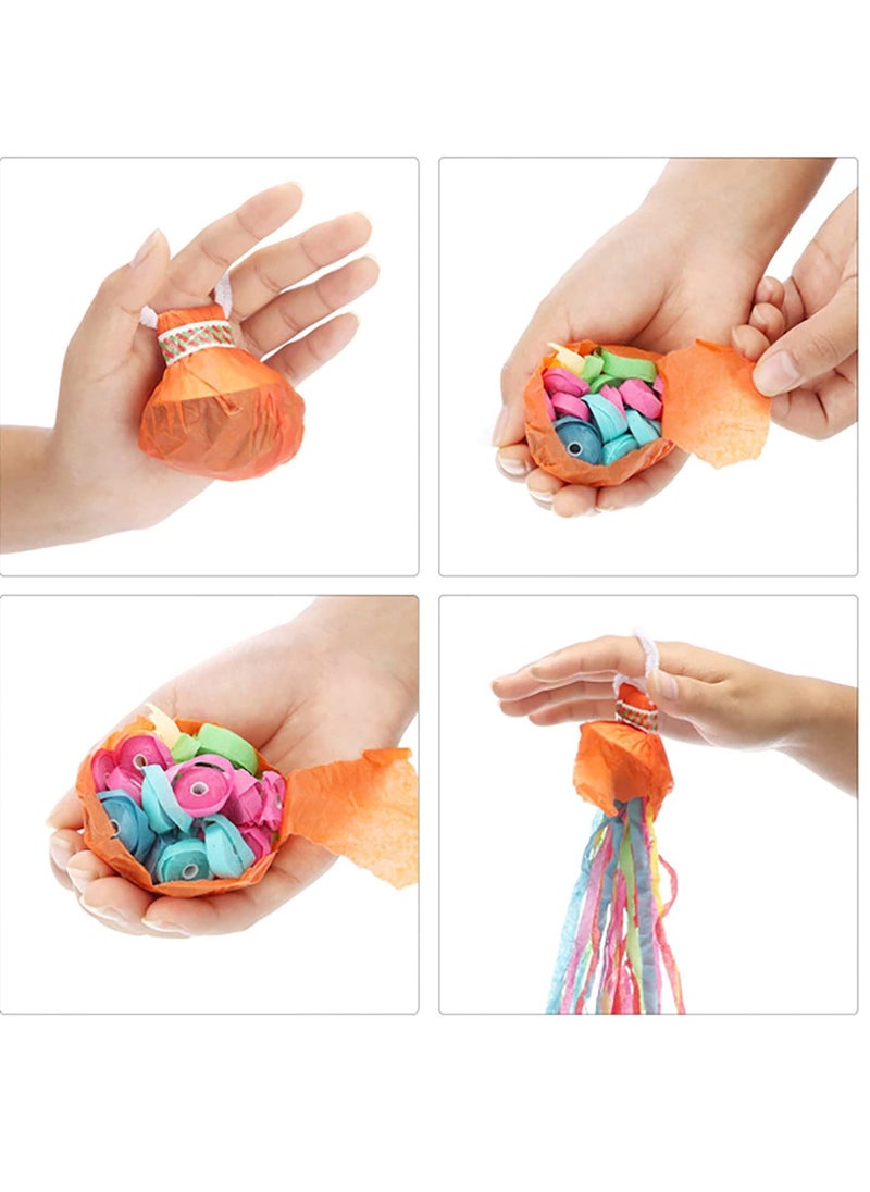 null - Interactive Hand Tossed Streamers, Party Poppers, and Magic Paper Crackers - 20 Pieces of Confetti Pops for Celebrating New Year's, Birthdays, Engagements, and Weddings. - Image 1