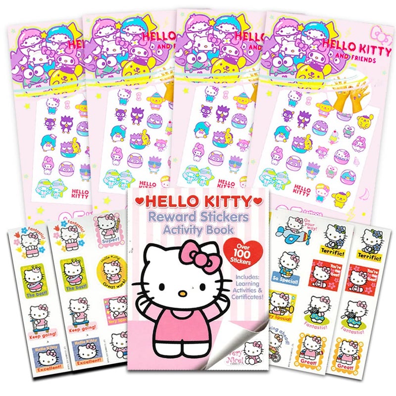 Hello Kitty Stickers and Tattoos Party Favor Bundle  100 Stickers and 100 Hello Kitty Temporary Tattoos