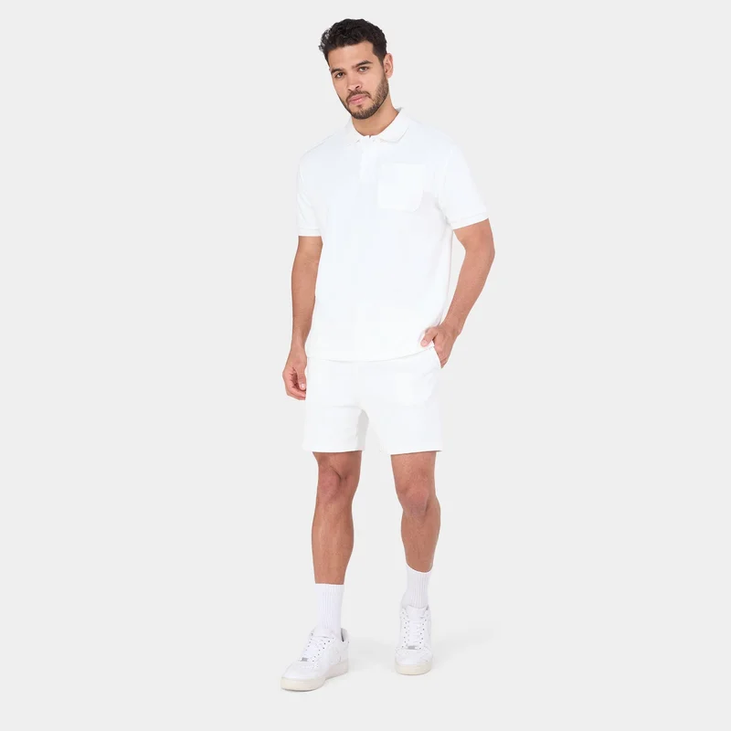 Sun And Sand Sports White Men's Waffle Polo Shirt for Men | Best Price UAE