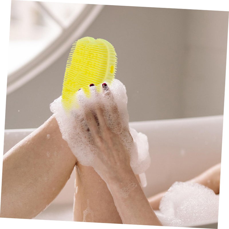 2Pcs Blue Silicone Body Scrubber Brush For Exfoliating And Scalp Detangling - Image 4