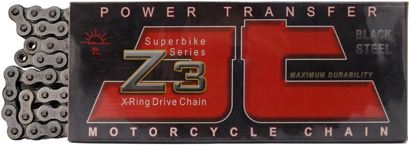 سلسلة JTC520Z3106RL (سلسلة 520) من الفولاذ الأسود 106 رابط سلسلة X-Ring فائقة التحمل مع وصلة توصيل