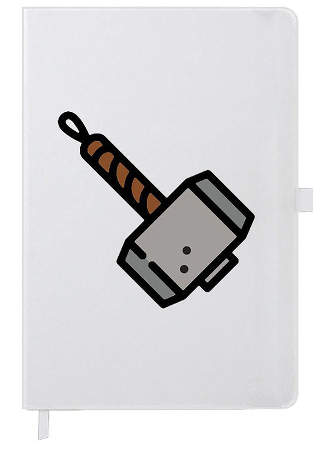 Theodor Designer A5 Thick White Hardcover Notebook Thor - Image 1