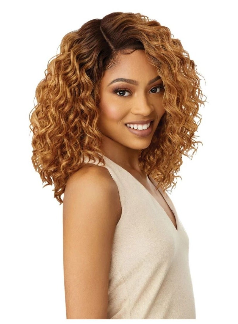 باروكة فايبر قصيرة مقاومة للحرارة موضة بني أشقر رقم 227