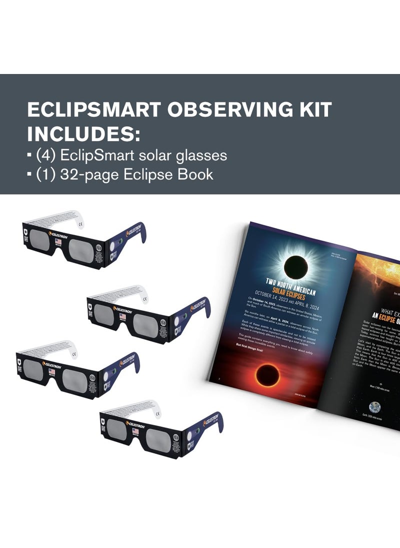 Celestron Celestron EclipSmart Solar Shades Observing Kit includes Four ISO Certified Solar Eclipse Glasses & 2017 Total Solar Eclipse Guidebook  - Image 3