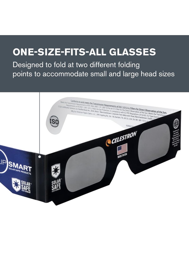 Celestron Celestron EclipSmart Solar Shades Observing Kit includes Four ISO Certified Solar Eclipse Glasses & 2017 Total Solar Eclipse Guidebook  - Image 4