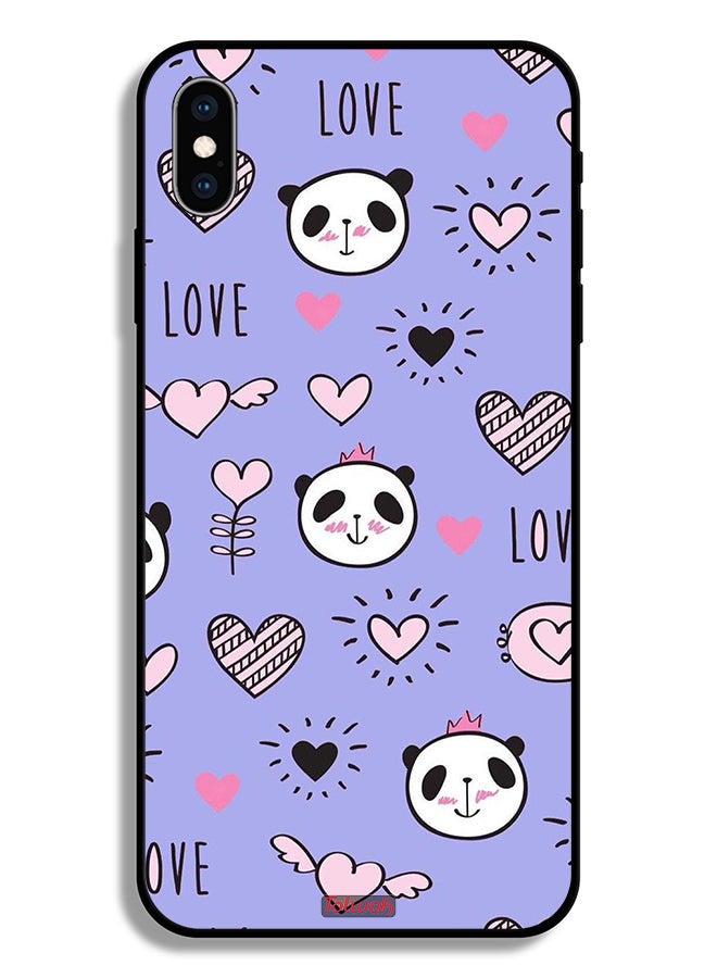 Tolwak Apple iPhone XS Max Protective Case Love And Panda Doodle - Image 2
