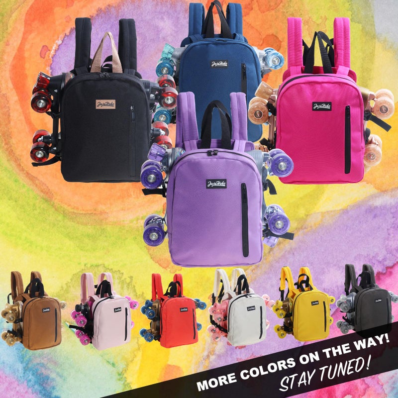 JajaHoho Roller skates bags for Women Men, Lavender Lilac Sports Backpack for Rollerskates, Ice skates, Inline skates, Skate Gear Storage, Durable and Stylish, 11.8 x 9 x 2.8 inches (Purple) - Image 3